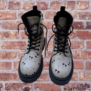 Mickey Mouse Kids Boots - Black and Cream